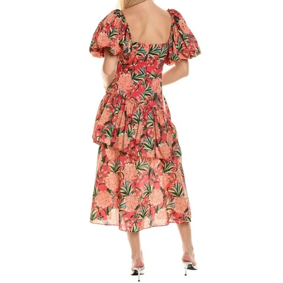 NWT | FARM Rio Pineapple Bloom Midi Dress | Size XL - Picture 2 of 7